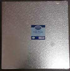 18 SQARE EMB CAKE DRUM 12MM SIL