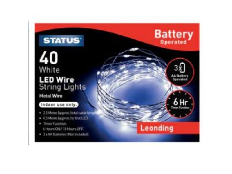 LEONDING 40 WIRE LED C/W IN BP TMR LIGHT