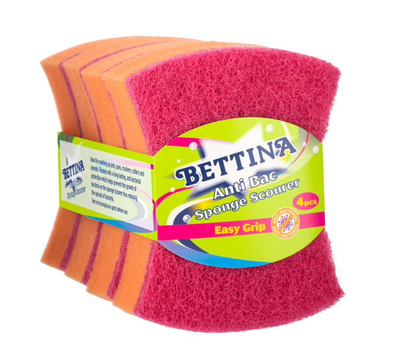 BETTINA ANTI BAC SPONGE SCOURER PER PKT