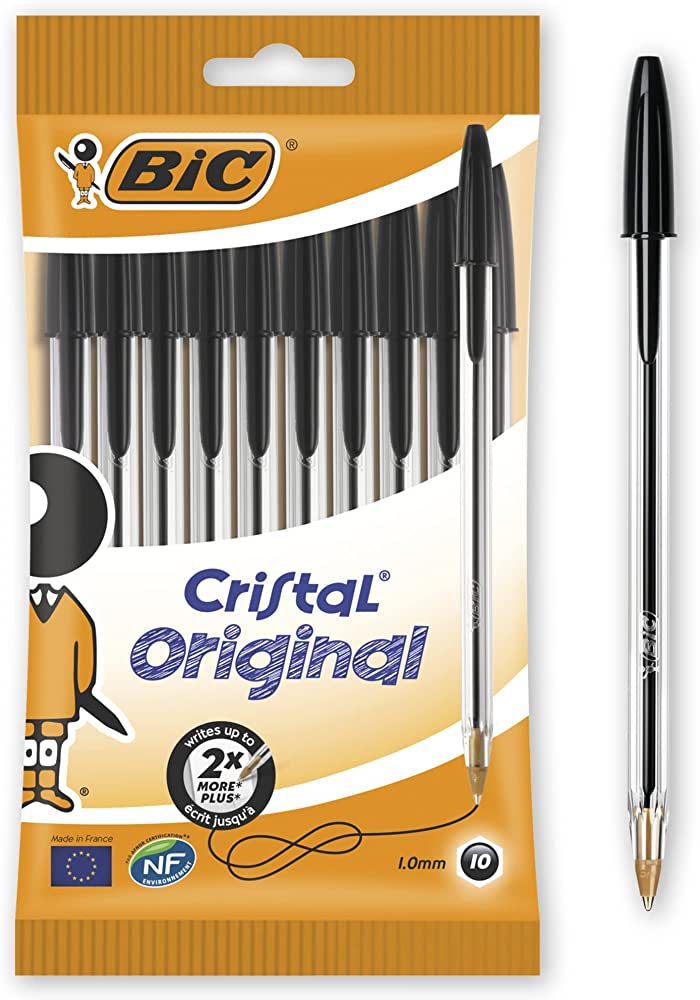 BIC PENS CRISTAL 4PK BLACK