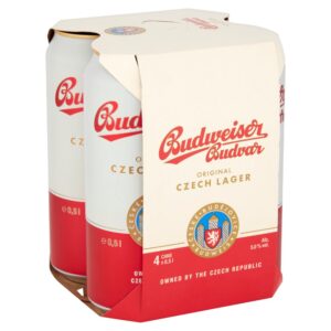 BUDWEISER BUDVAR CZECH LAGER CANS