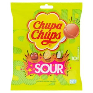 CHUPA CHUPS SOUR LOLIPOPS 10PK