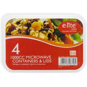 E-LITE MICROWAVE CONTAINERS 2 COMP 1000CC