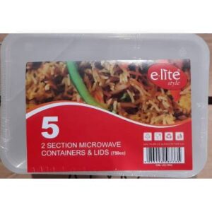 E-LITE MICROWAVE CONTAINERS 2 COMP 750CC