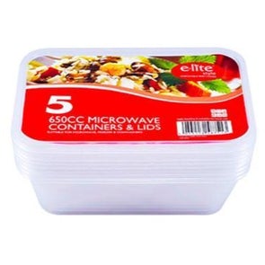 E-LITE MICRO CONT & COLOURED LIDS 650CC