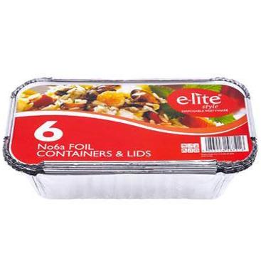 E-LITE NO6A FOIL CONTAINERS & LIDS
