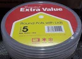 EV MICRO 12OZ ROUND POTS+LIDS PK5