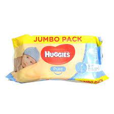 HUGGIES BABY WIPES JUMBO PURE