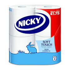 NICKY SOFT TOUCH 4ROLL 2PLY PM 1.75