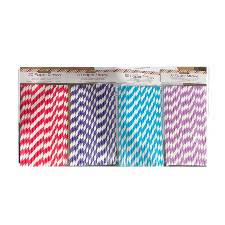 PAPER STRAWS ASSTD COLS 50PK