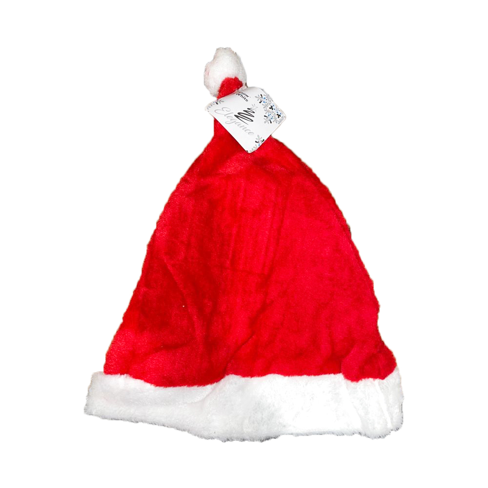 PLUSH SANTA HAT WITH HANG TAG