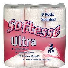 SOFTESSE TOILET ROLLS 9PK 3PLY CHERRY