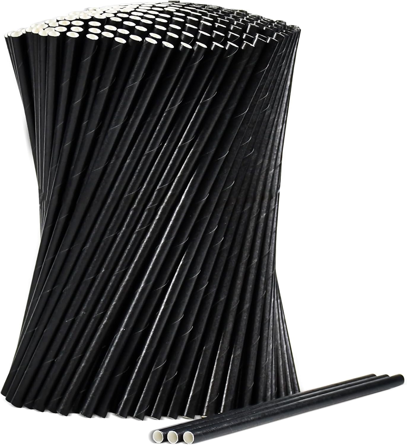 BLACK COCKTAIL PAPER STRAW