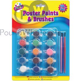 ARTBOX POSTER PAINTS & BRUSHES SET