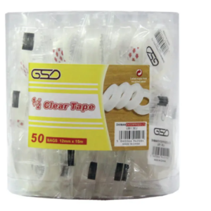 GSD JAR TAPE 1/2" CLEAR