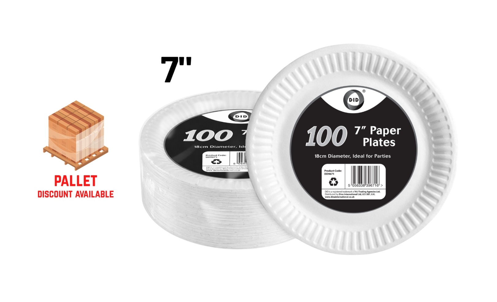 7" PAPER PLATES 30 PACK