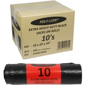 BIN BAGS BLACK 40 ROLLS