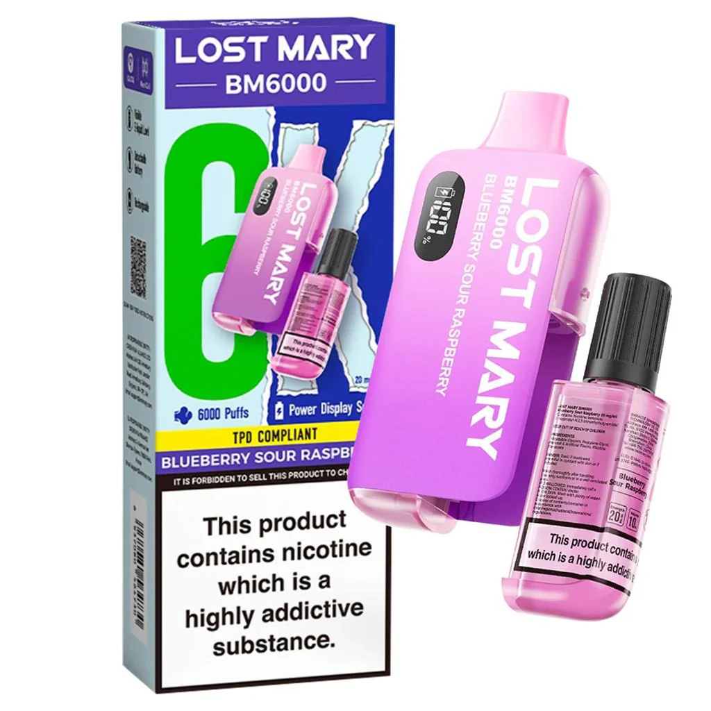 LOST MARY BM6000 BLUEBERRY SOUR RASPBERRY