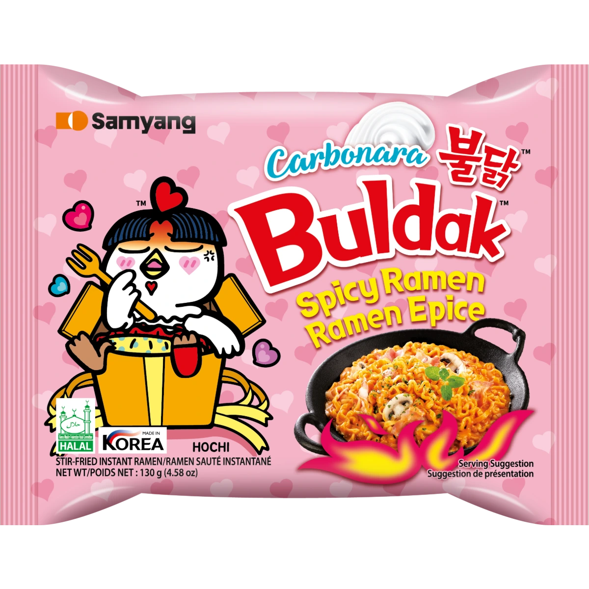 BULDAK - CARBONARA HOT CHICKEN FLAVOUR RAMEN