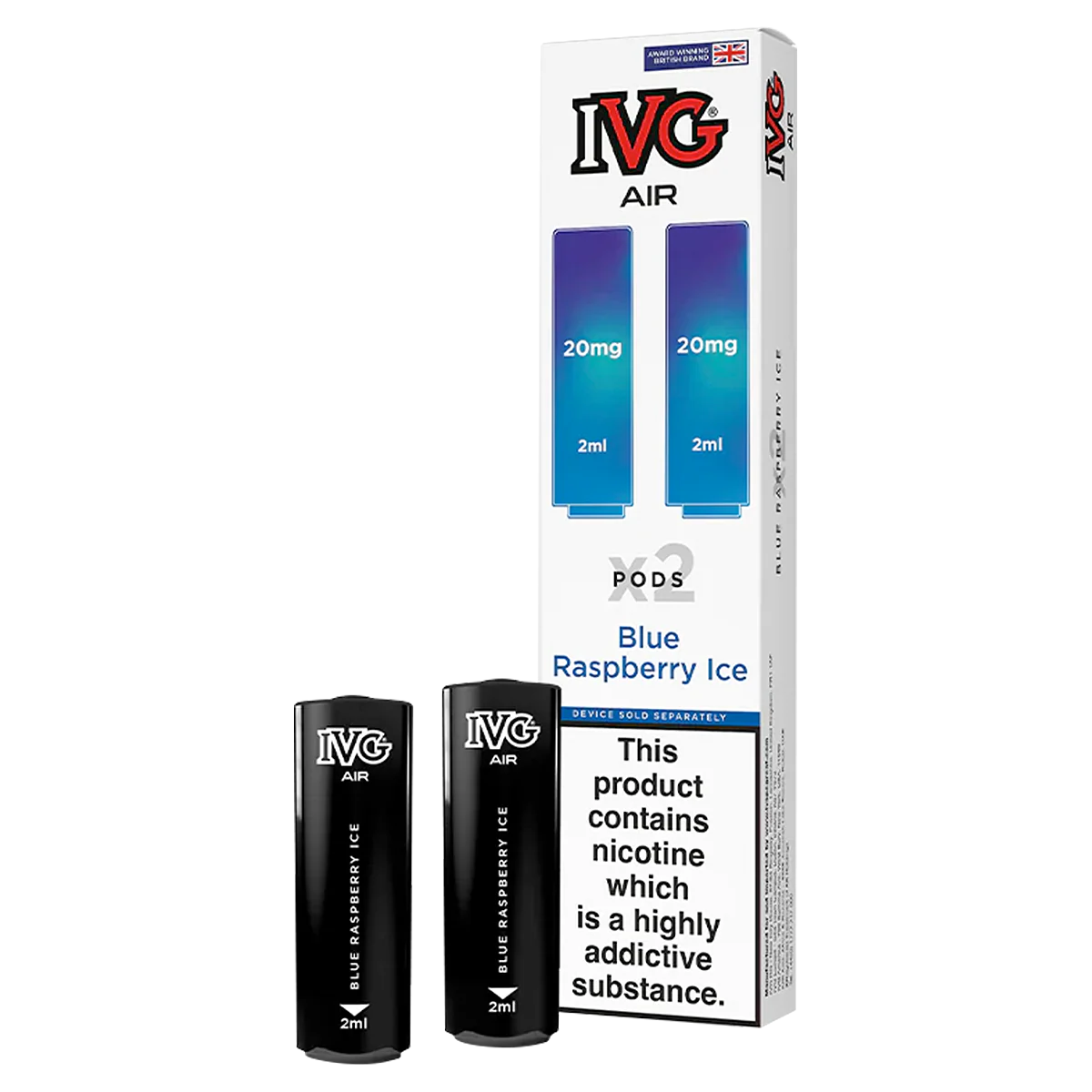 IVG AIR PODS PACKS BLUE RASPBERRY ICE