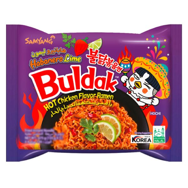 BULDAK HOT CHICKEN FLAVOUR RAMEN - HABANERO LIME