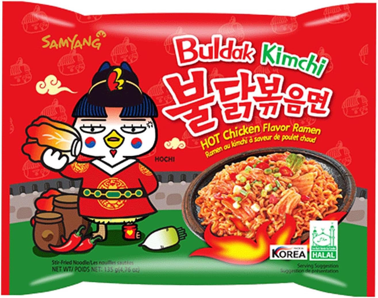 BULDAK HOT CHICKEN FLAVOUR RAMEN - KIMCHI