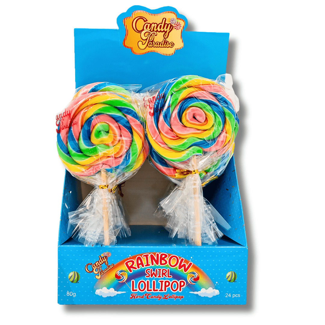 CANDY PARADISE RAINBOW SWIRL LOLLIPOP