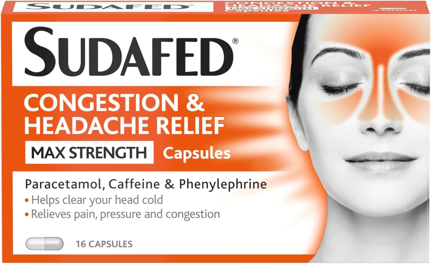 SUDAFED CONGESTION & HEADACHE RELIEF CAPSULES