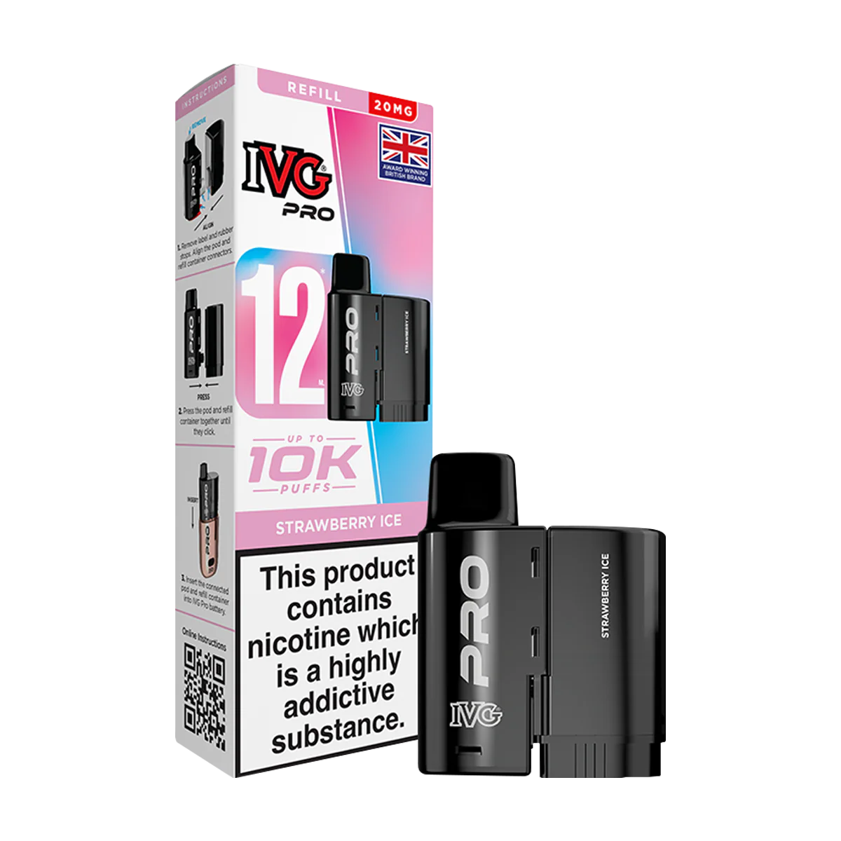 IVG PRO 20MG STRAWBERRY ICE 2ML+10ML