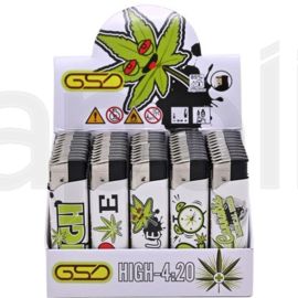 GSD ELECTRONIC HIGH-4:20 DESIGN LIGHTERS 50PK