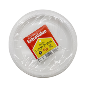 ESS PLASTIC PLATES WHITE 26CM