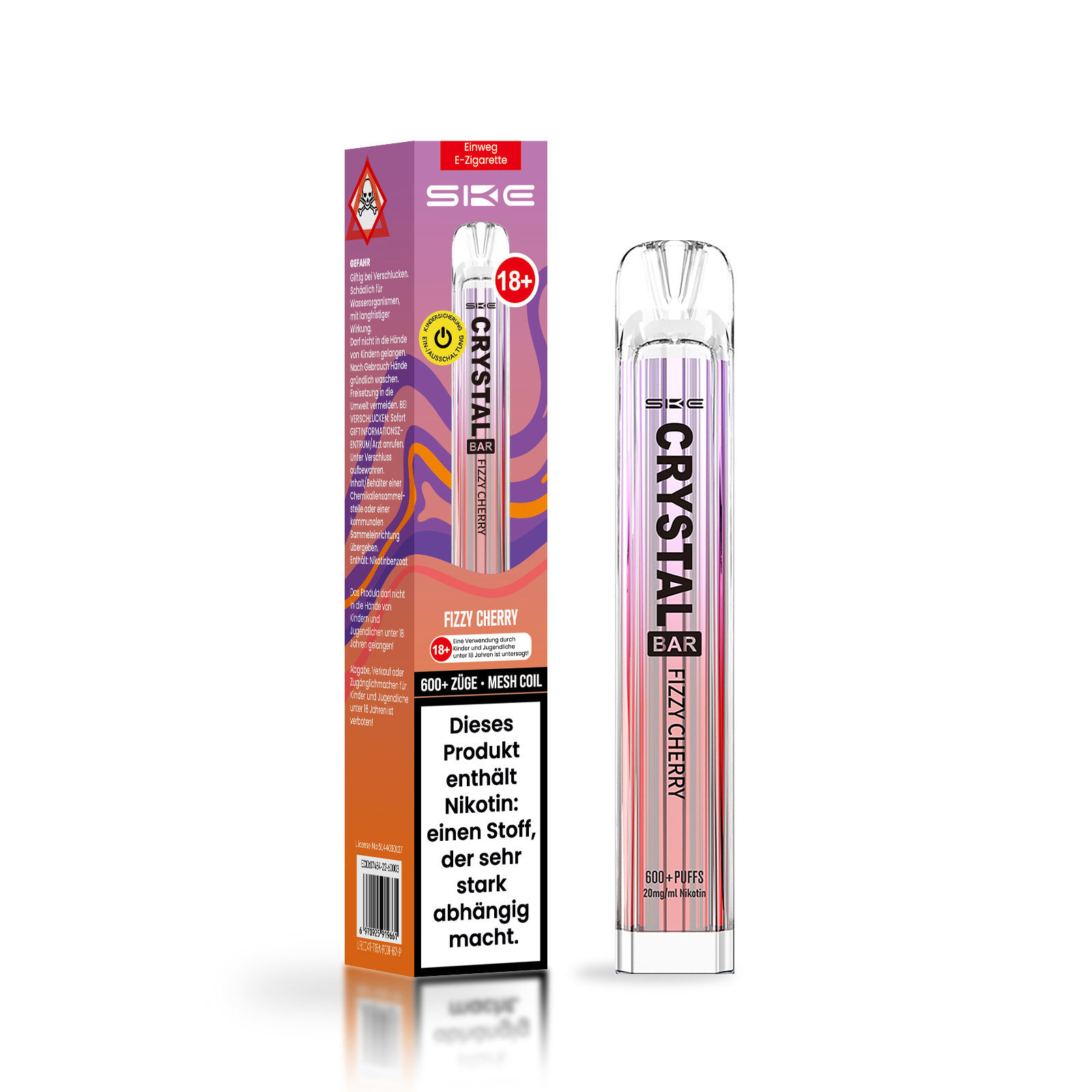 SKE CRYSTAL 600 POD FIZZY CHERRY