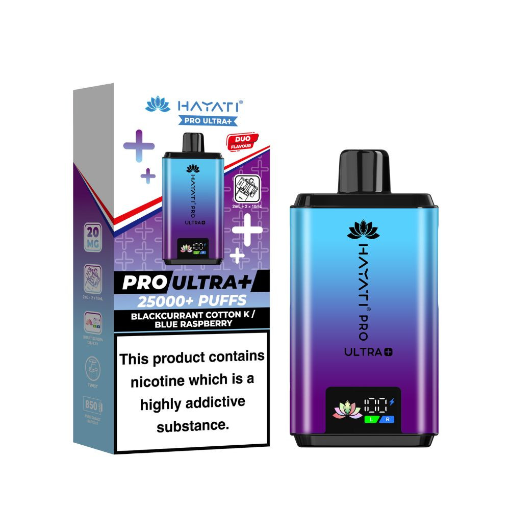 HAYATI PRO ULTRA PLUS 25K POD BLACKCURRANT COTTON CANDY / BLUE RASPBERRY