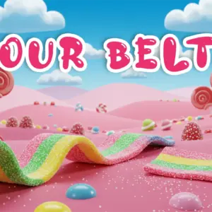 SOUR CANDY PARADISE SOUR BELTS RAINBOW
