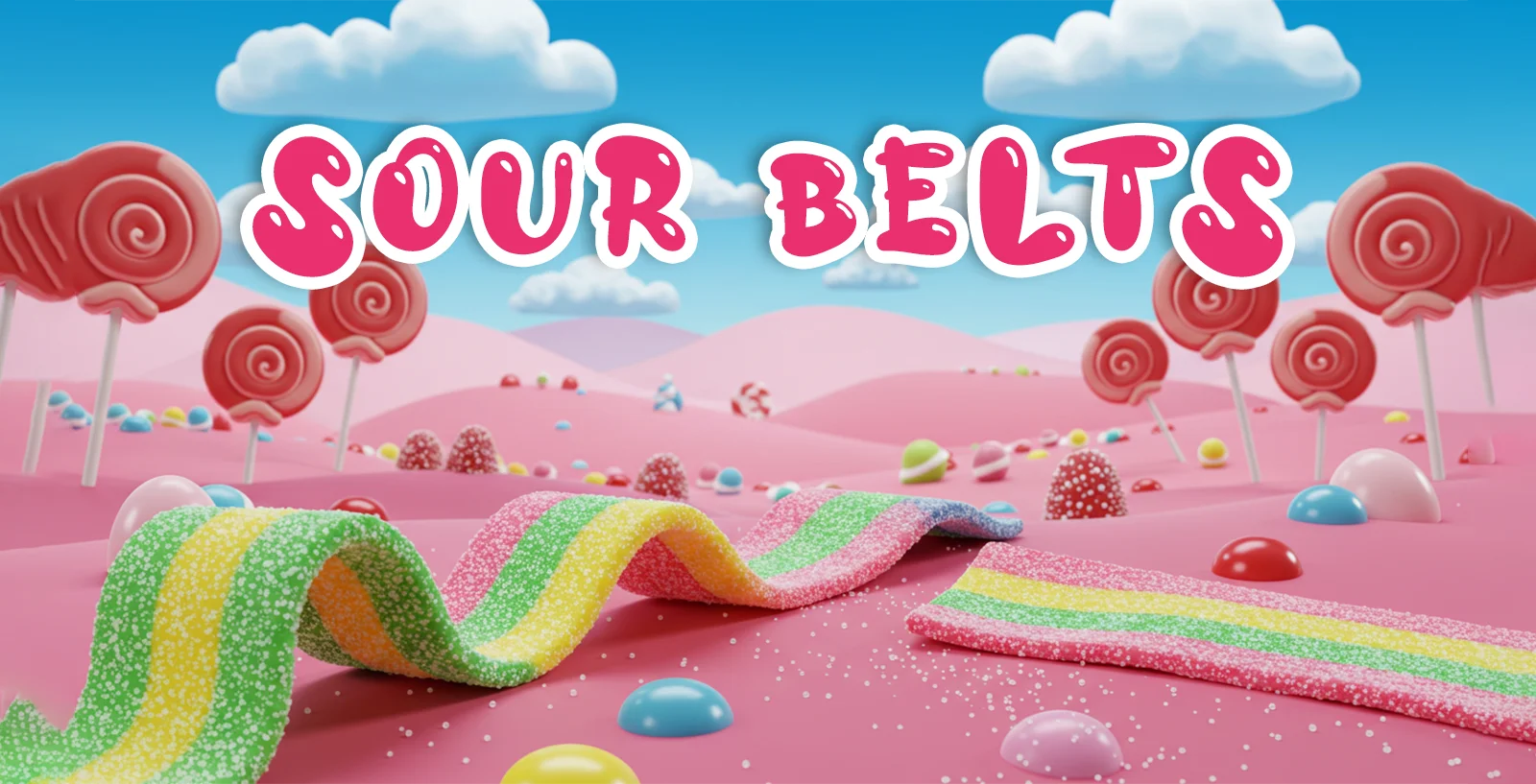 SOUR CANDY PARADISE SOUR BELTS RAINBOW