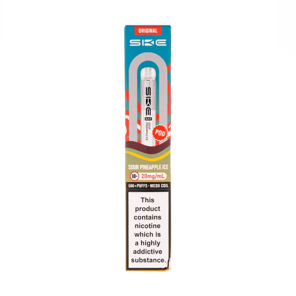 SKE CRYSTAL ORIGINAL 600 POD SOUR PINEAPPLE ICE