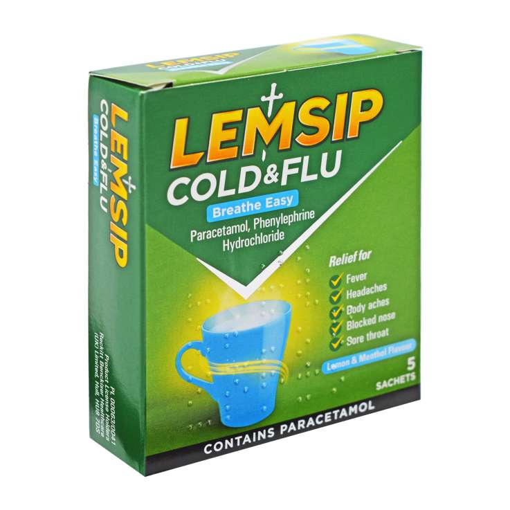 LEMSIP BREATHE EASY COLD & FLU 5S