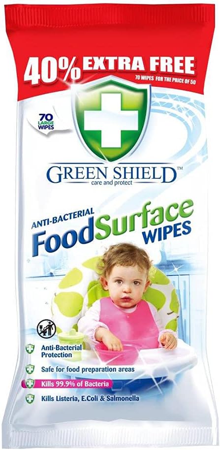 GREENSHIELD WIPE ANTIBAC FOOD SURFACE