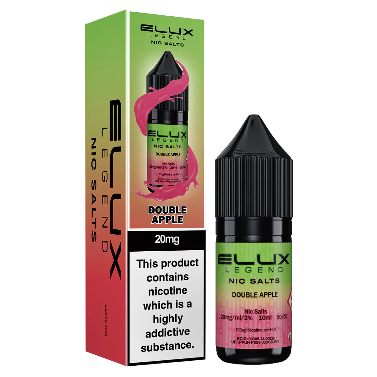 ELUX NIC SALTS 10MG DOUBLE APPLE