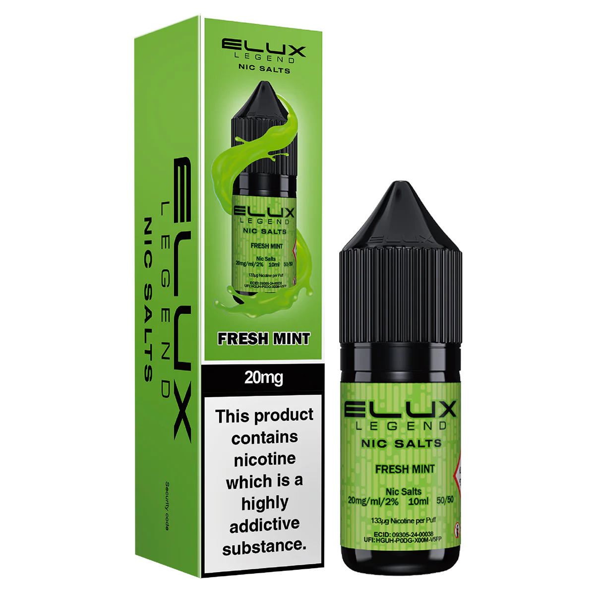 ELUX NIC SALTS 10MG FRESH MINT