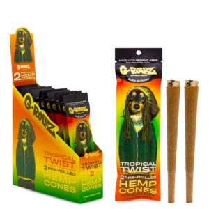 G-ROLLZ 2X TROPICAL TWIST PRE-ROLLED HEMP CONES
