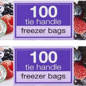 TIDYZ FREEZER BAGS TIE HANDLES 100'S