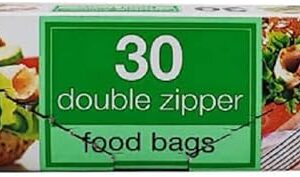 TIDYZ FOOD BAG DOUBLE ZIPPER 30'S