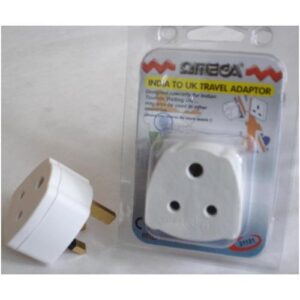 OMEGA INDIA TO UK TRAVEL HA ADAPTOR