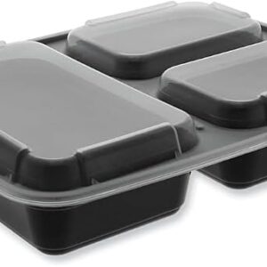 3 COMPARTMENT BLACK M/WAVE CONTAINER
