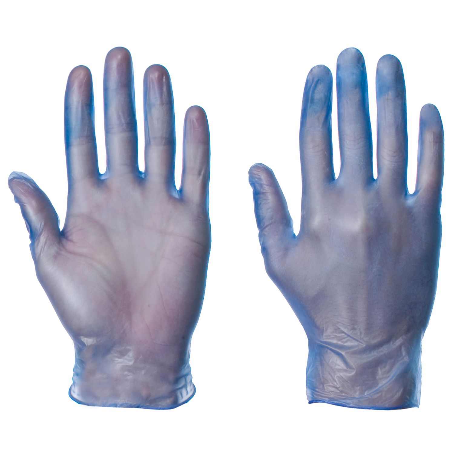 BLUE VINYL GLOVES LARGE