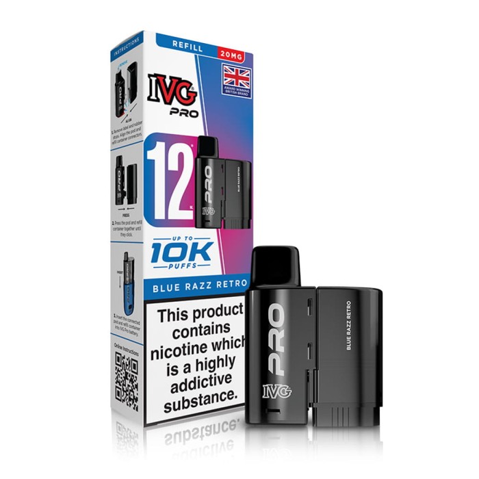 IVG PRO 10K KIT BLUE RAZZ RETRO