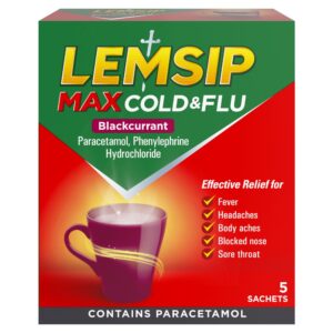 LEMSIP MAX COLD & FLU BLACKCURRANT 5S