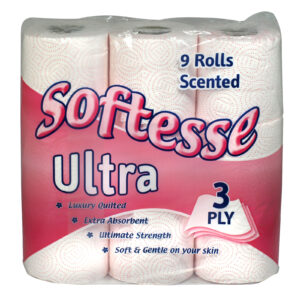 Softesse Toilet Rolls 9Pk 3Ply Pink 1X9